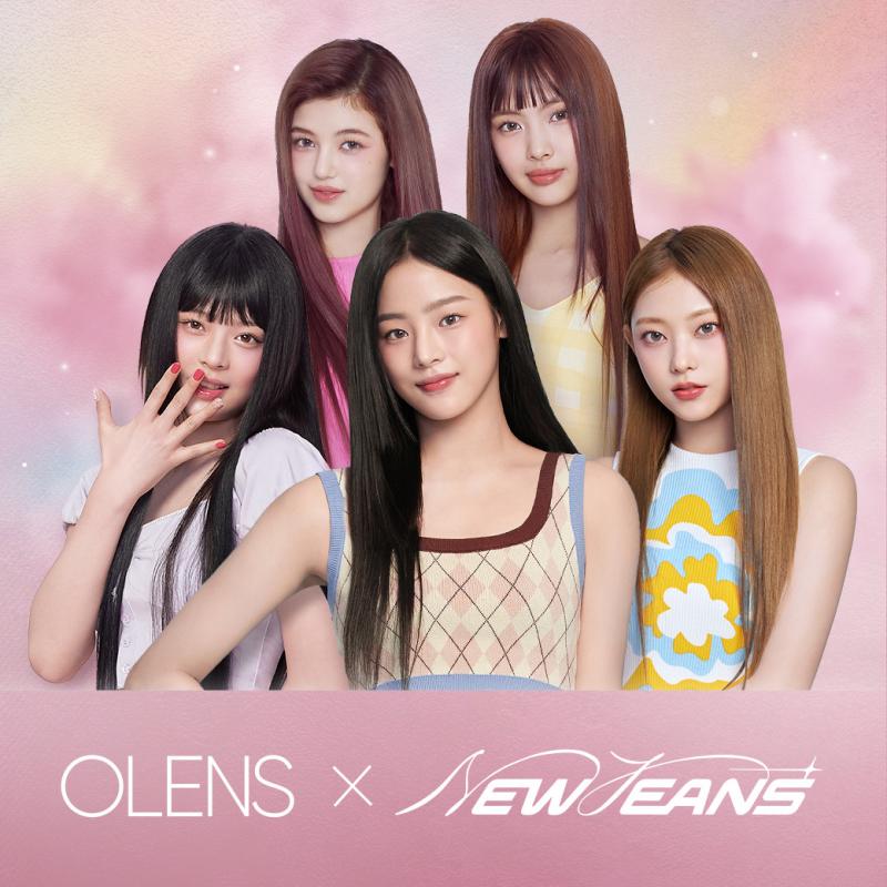『NewJeans』がイメージモデルを務める韓国No.1カラコンブランド「OLENS」が渋谷最大級サイネージに登場！
