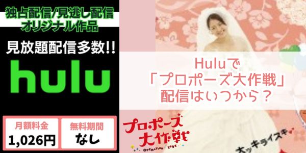 Hulu プロポーズ大作戦 配信